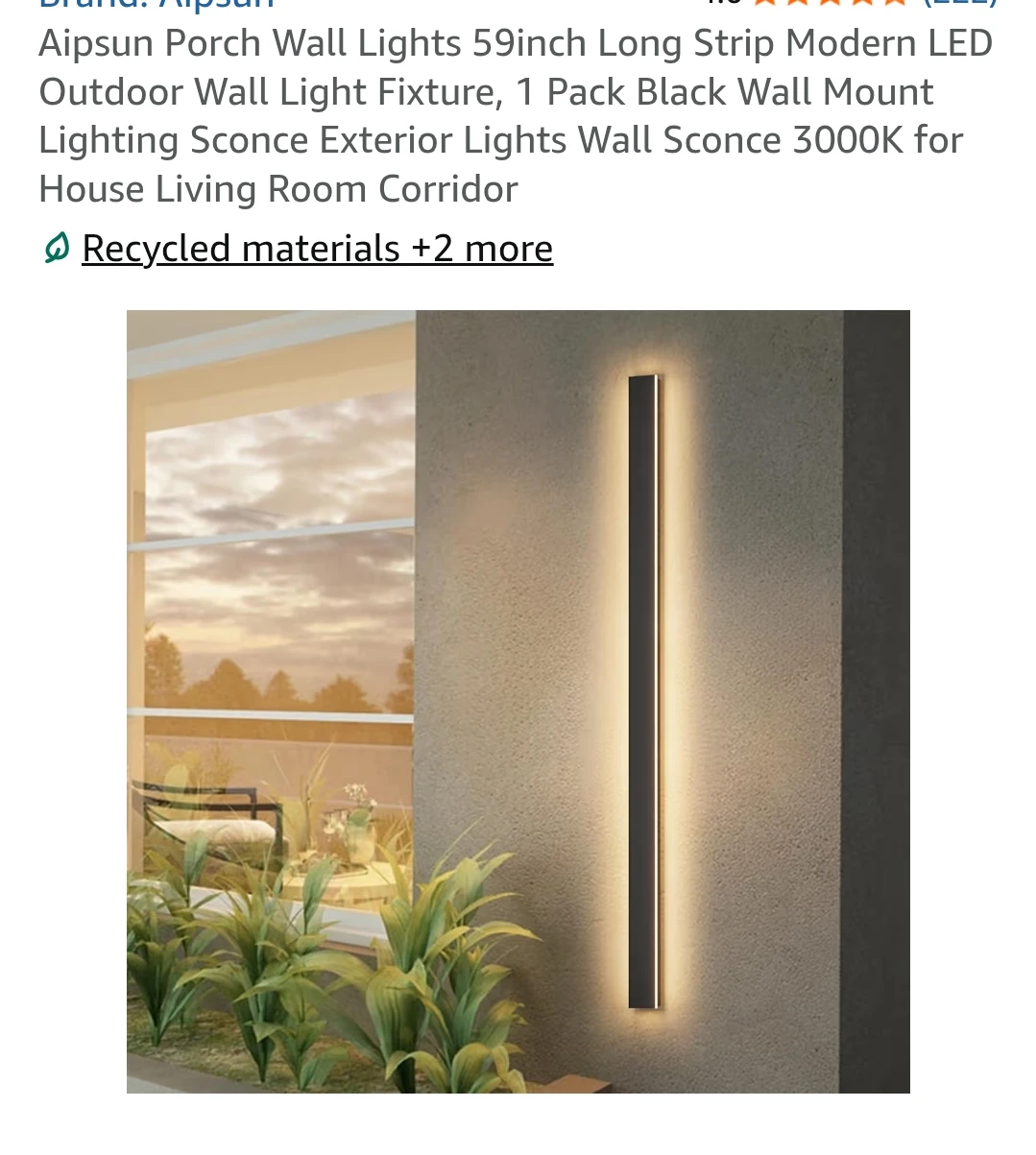 Aipsun 59 inch Modern LED Wall Sconce
