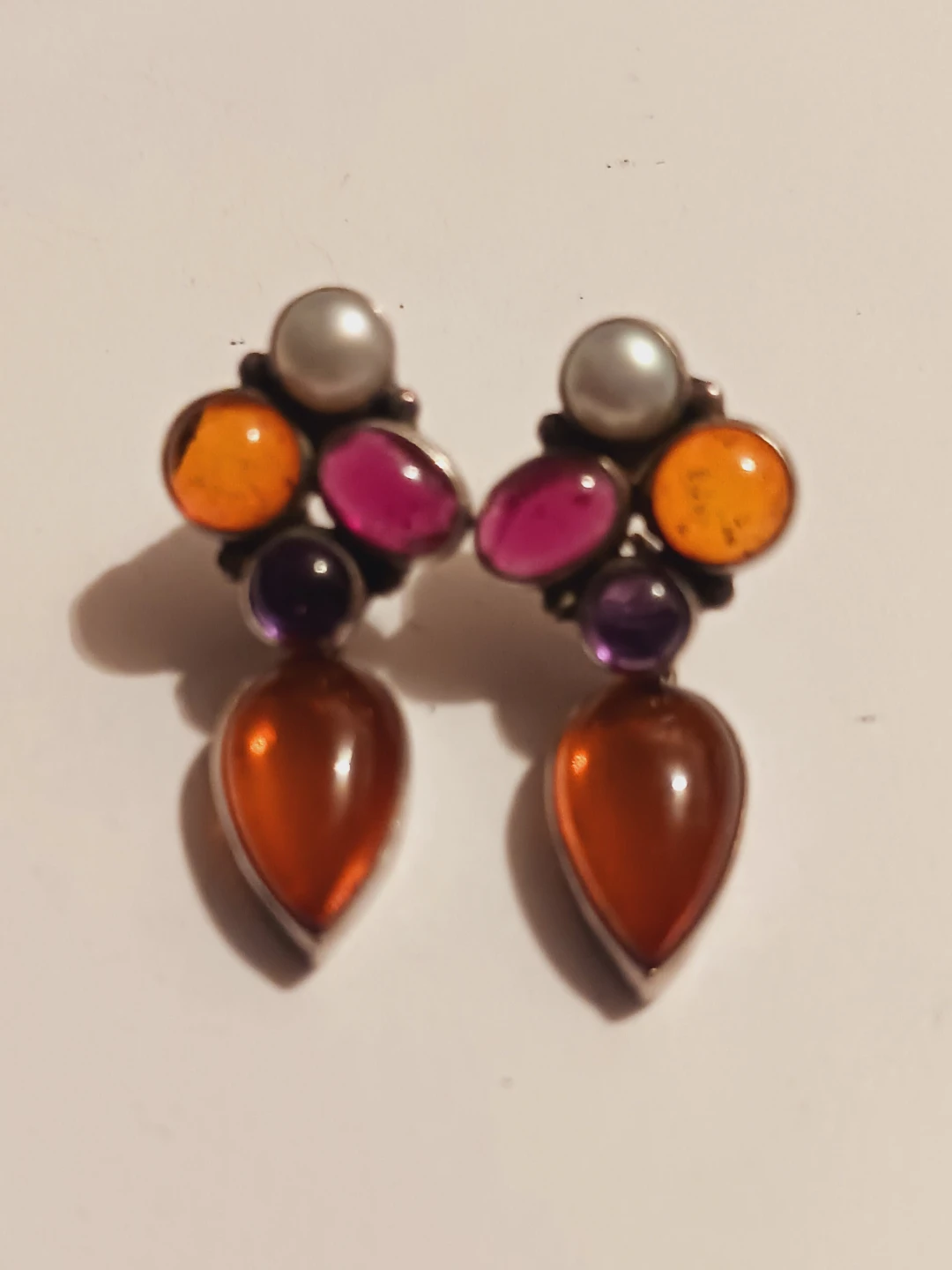 JGD Janice Girardi Sterling Silver 925 Multi Gemstone Earrings - photo 2