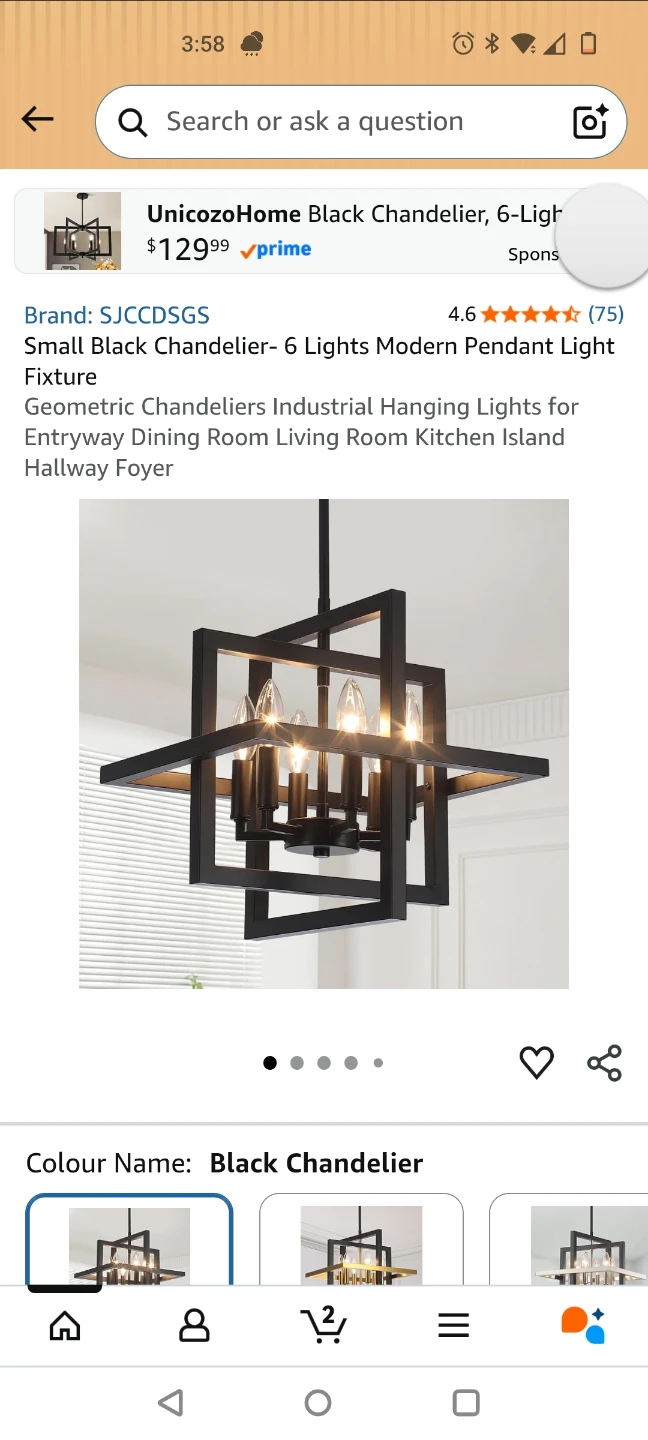 SJCCDSGS 6-Light Modern Pendant Chandelier