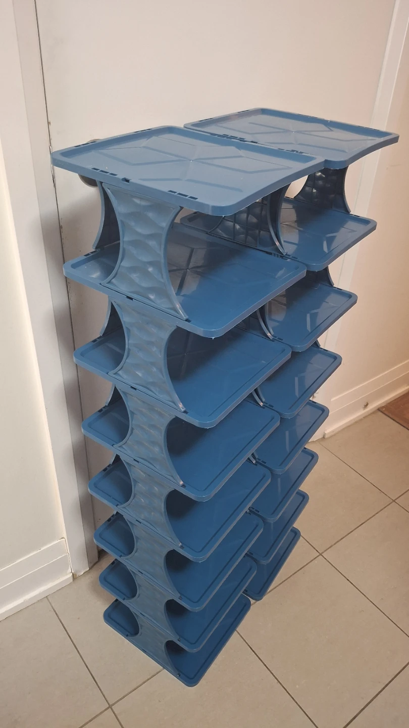 Light Blue Plastic Modular Shoe Rack 🏈 - photo 2