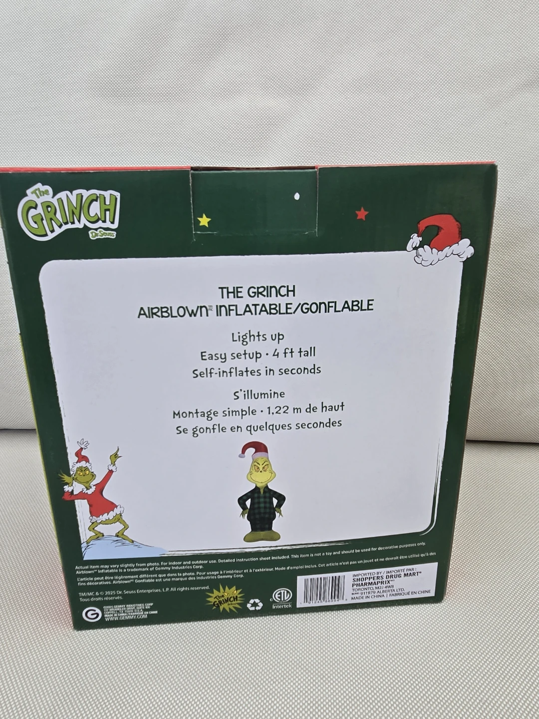 Brand new Christmas inflatable the grinch 4ft tall - photo 5