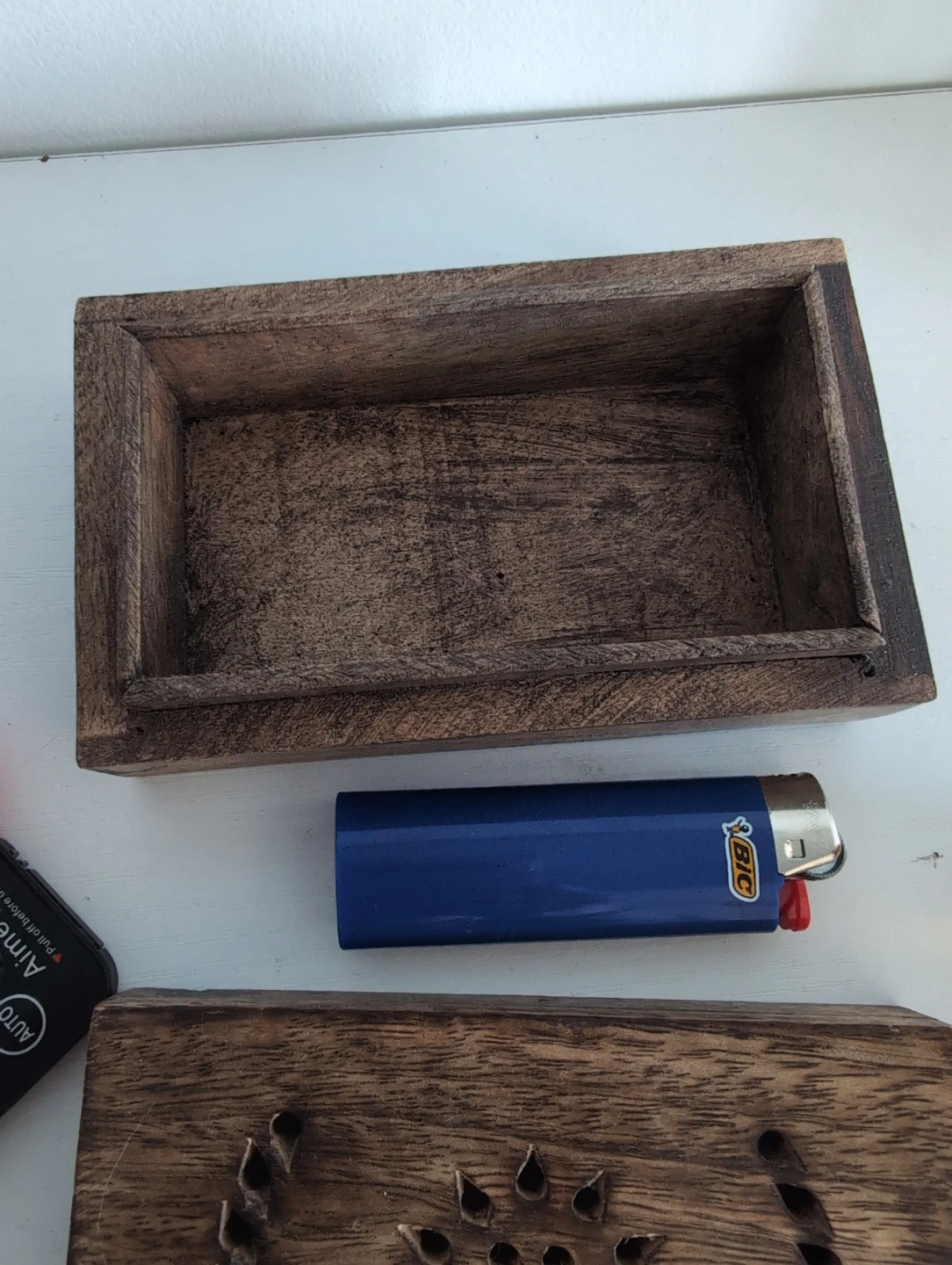 Small Carved Wooden Box - photo 4
