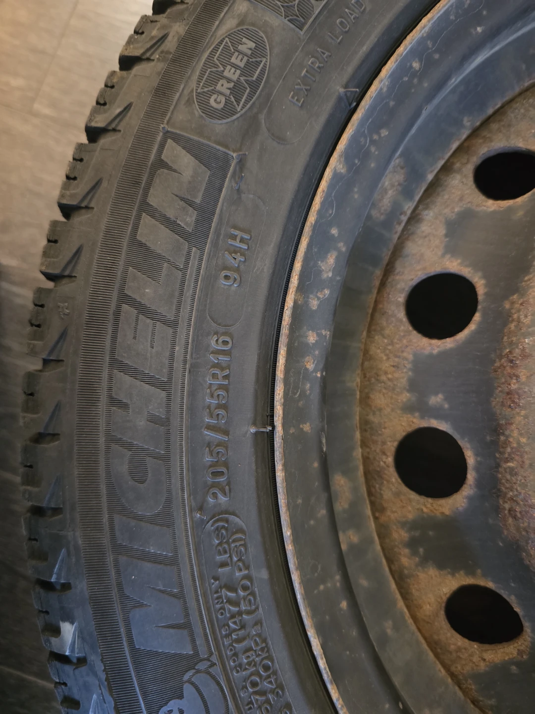 Michelin x ice winter tires, 4 tires with steel rims - photo 5