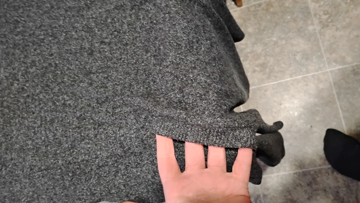 Women's Large: Dark Grey Turtleneck Knit Sweater Dress - photo 3