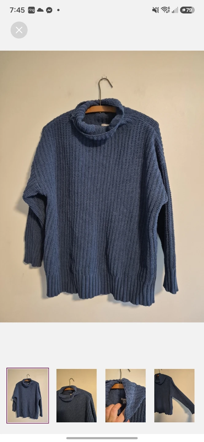 Aerie Blue Turtleneck Sweater