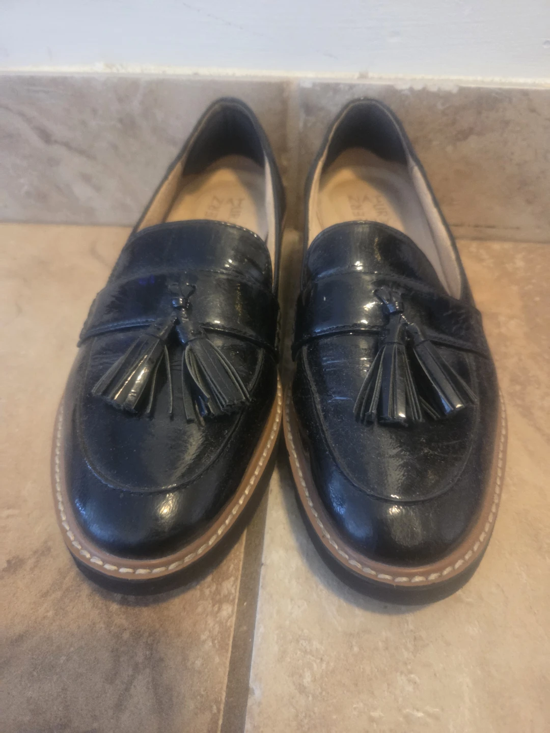 Naturalizer Black Patent Tassel Loafers - photo 2