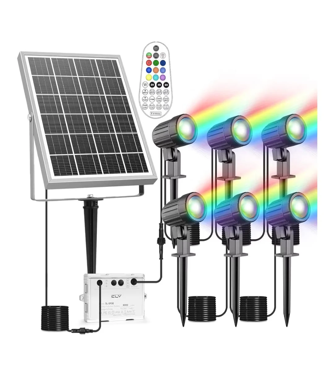 CLY LED Solar Spotlights with Remote