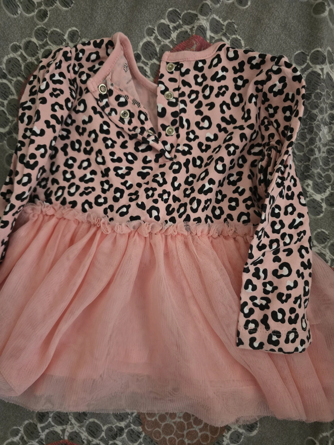 🏈Little Me Baby Girl Leopard Print Tulle Dress - photo 3