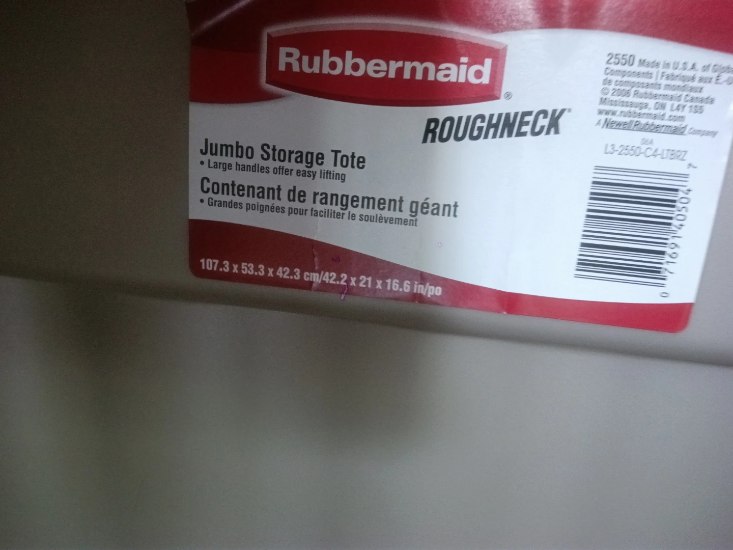 🏈Rubbermaid Roughneck Jumbo Storage Tote - photo 3