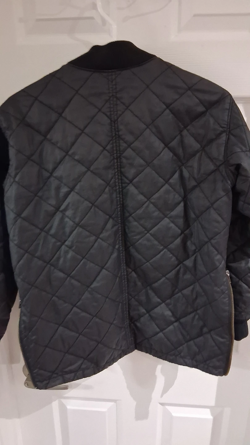 Madewell Black Quilted Bomber Jacket size M - photo 2