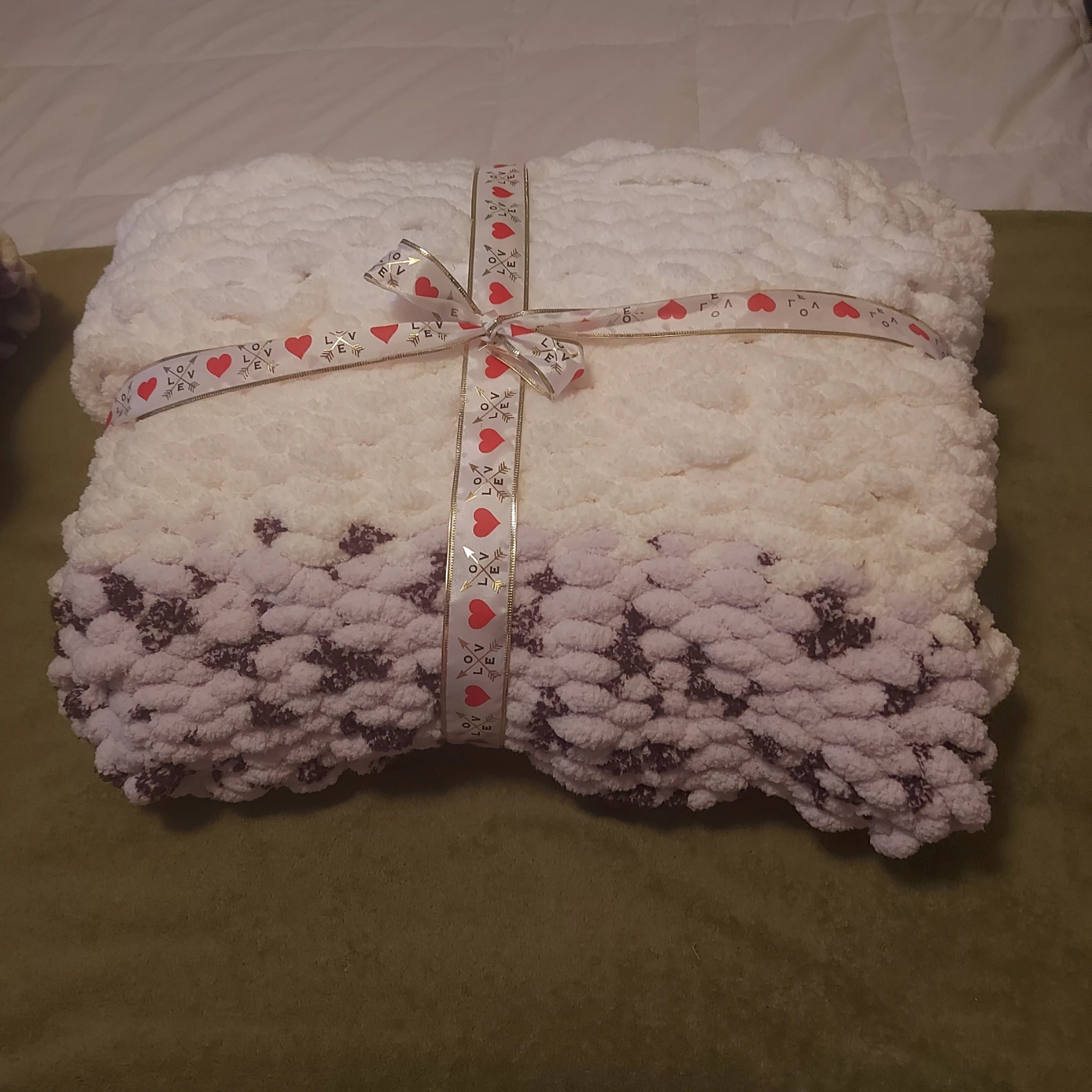 Hand-knitted chunky throw pillow! ❤️ - photo 2