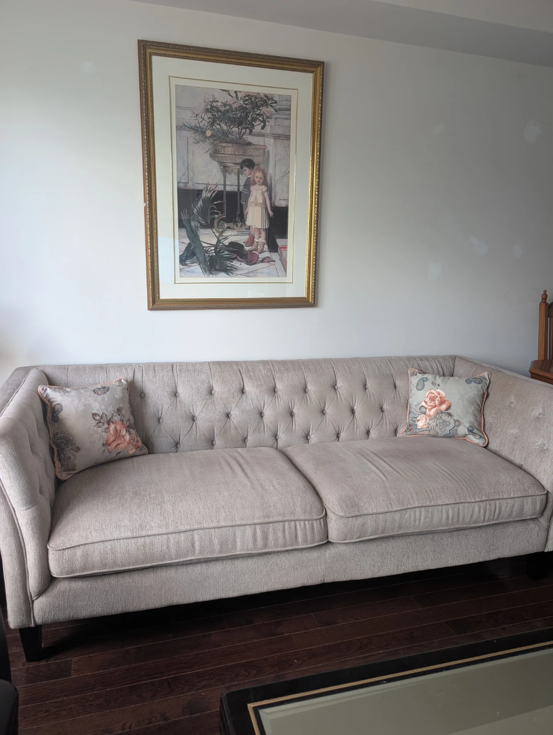 BUTTON TUFFED SOFA COUCH - photo 3