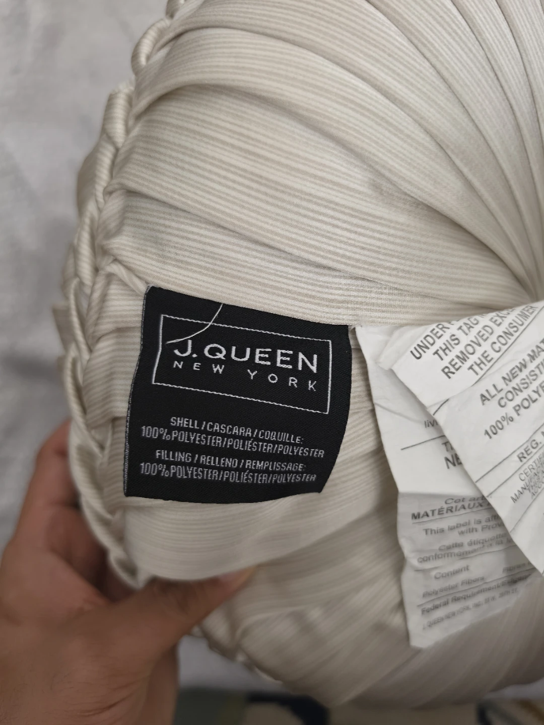 J. Queen New York Round Pleated Decorative Pillow - photo 4