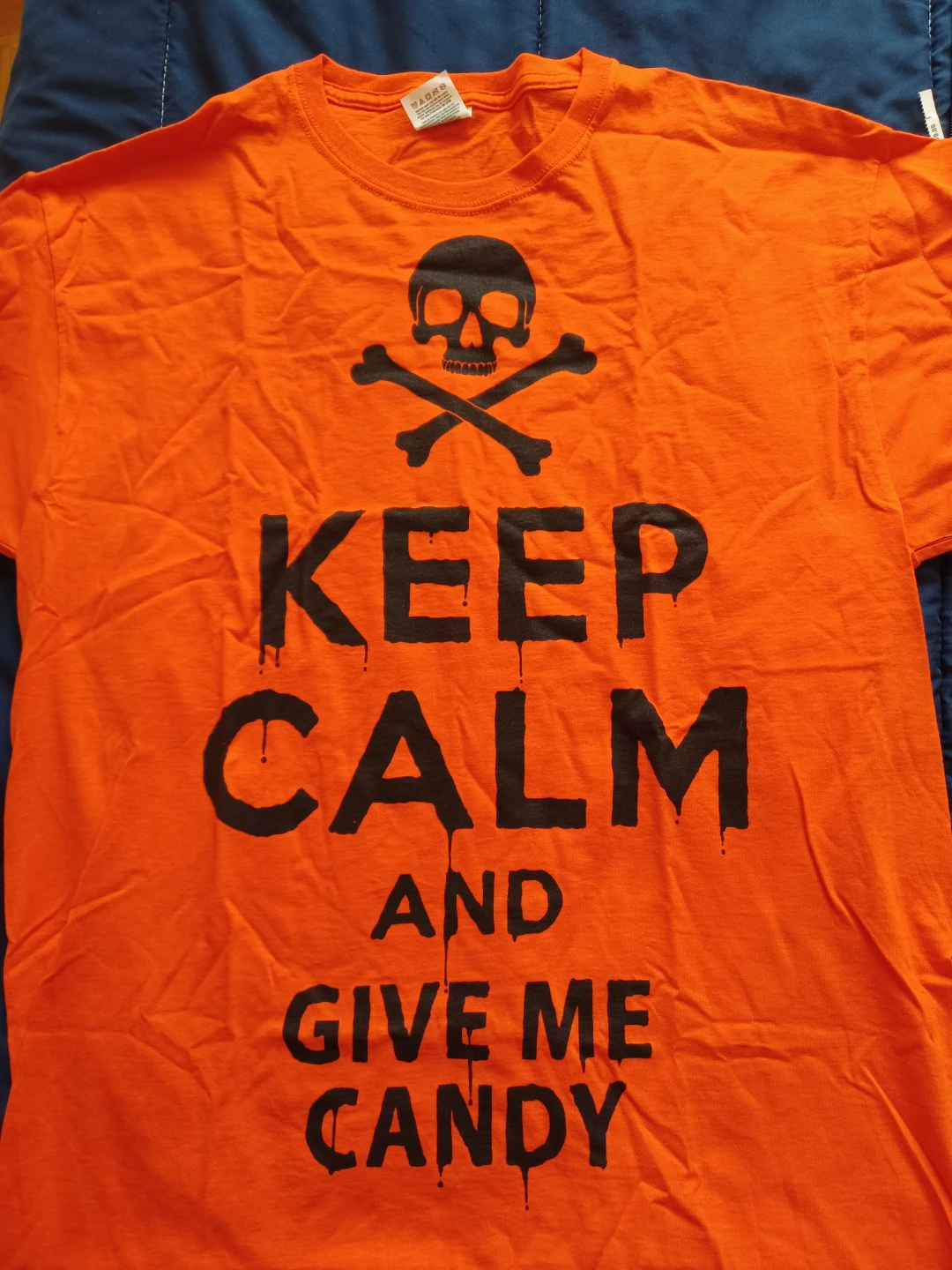 Keep Calm and Give Me Candy Orange T-shirt