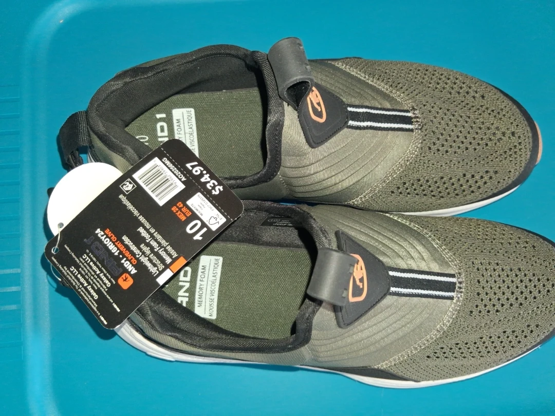 AND1 Men's Slip-On Sneakers Olive Size 10 - photo 2