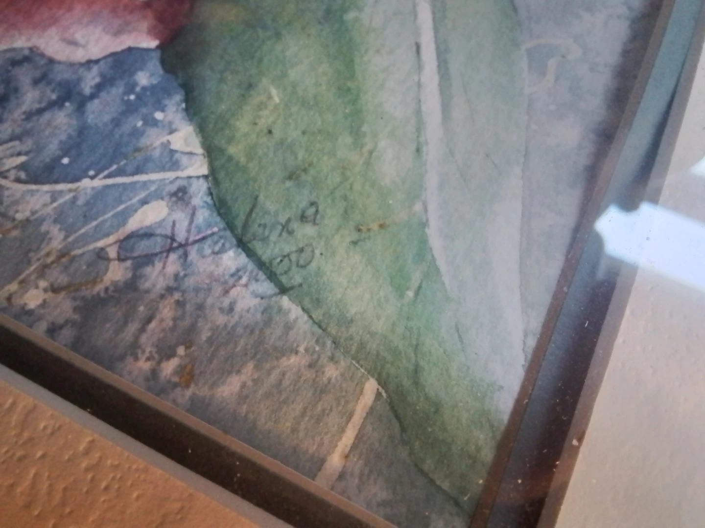 Original Framed Peonies Watercolor Painting by Helena (2000) - photo 4