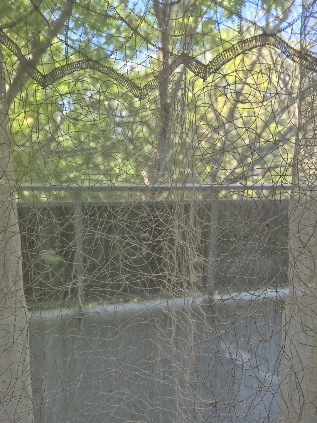 White Lace Window Curtain Panel - photo 3