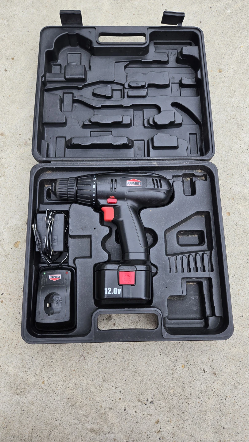 Jobmate 12V Cordless Drill with Case and Charger