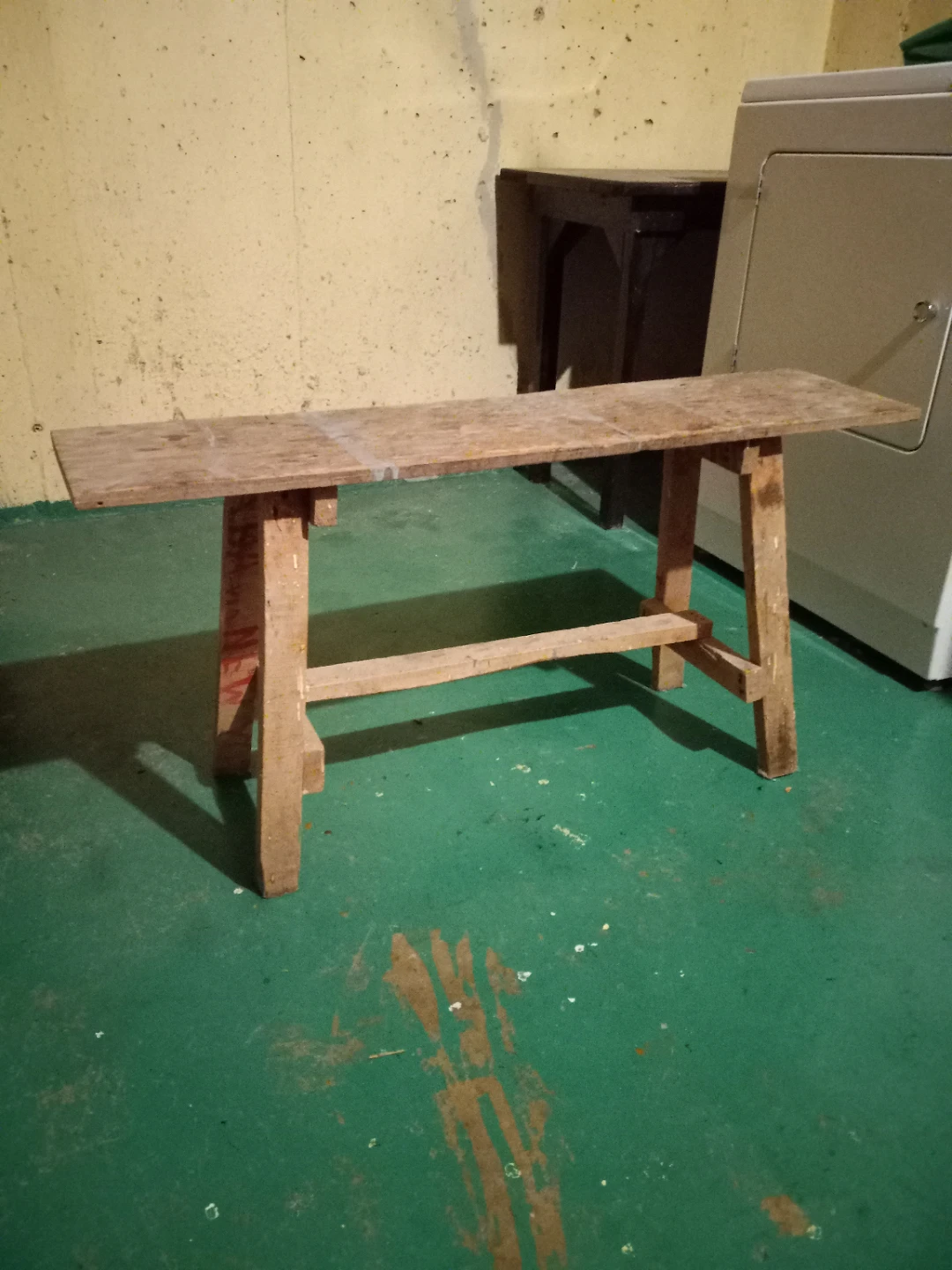 Vintage wooden saw horse and bench