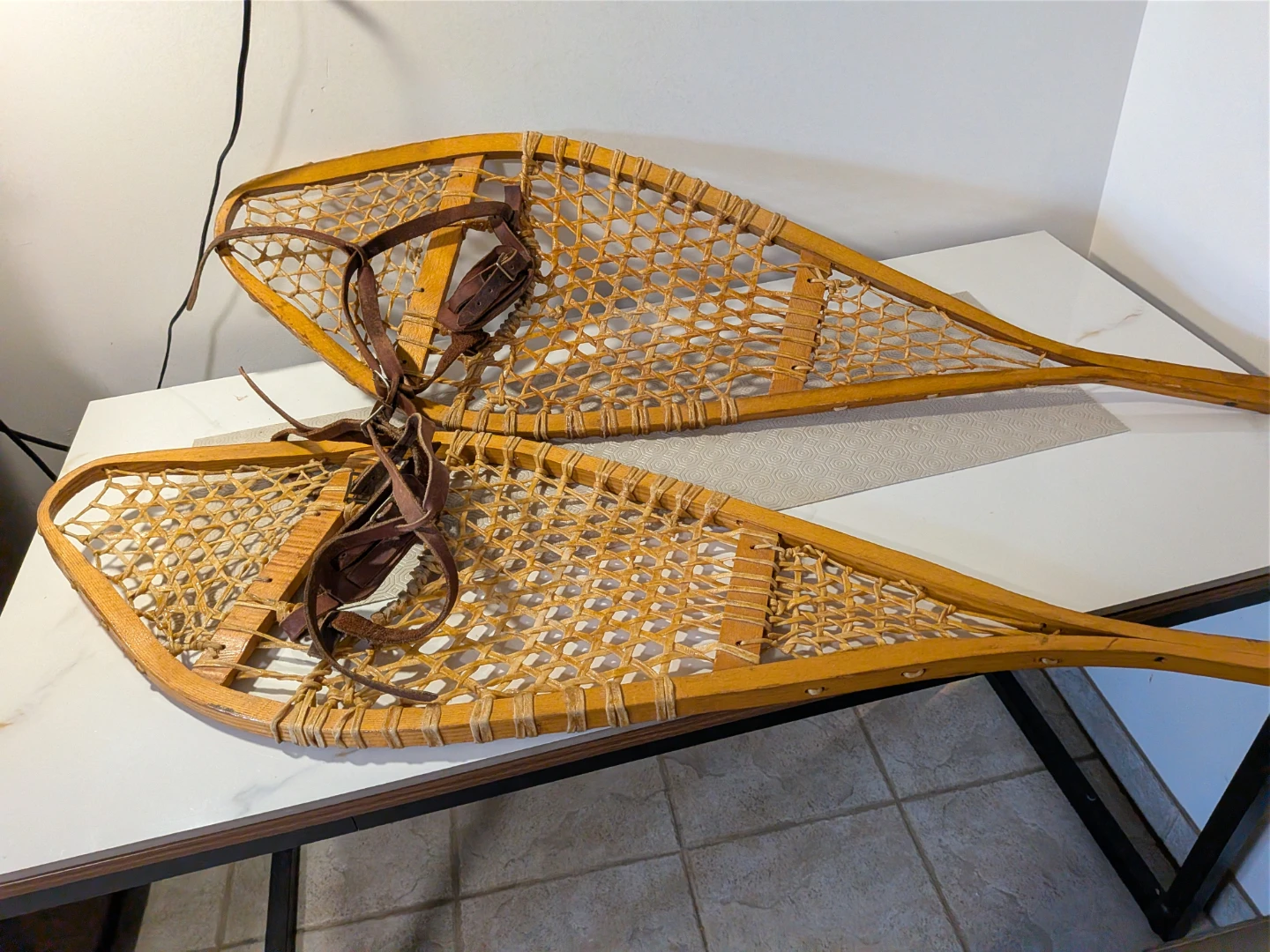 Vintage Wooden Snowshoes - photo 4