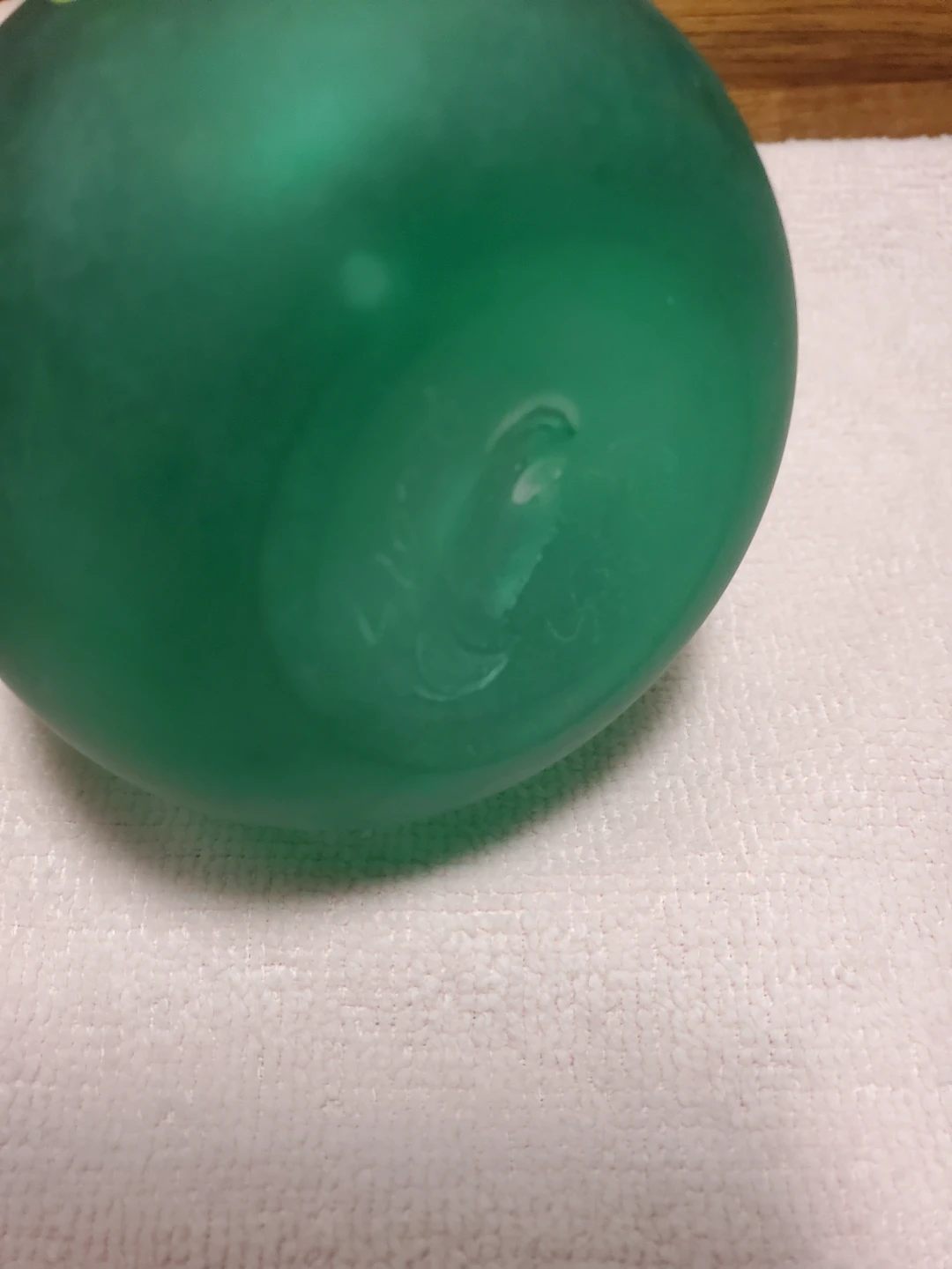 Green Frosted Glass Vase - photo 3