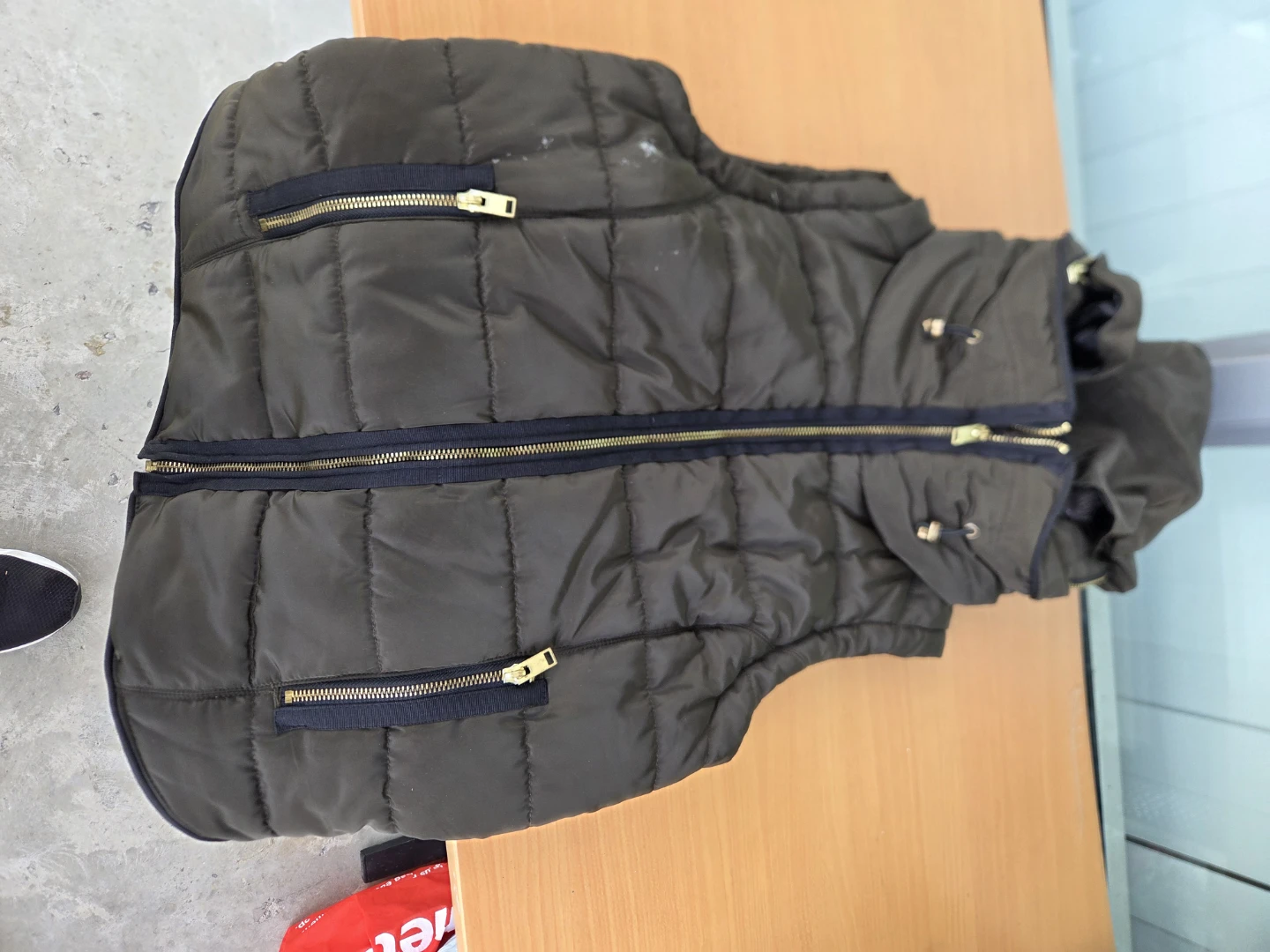 H&M Olive Green Quilted Puffer Vest - photo 3