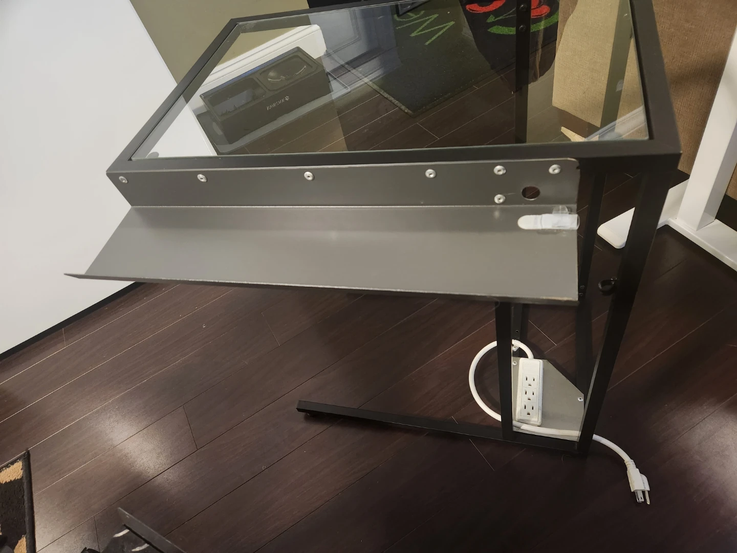 Ikea Glass Side Table with Power Outlet - photo 3
