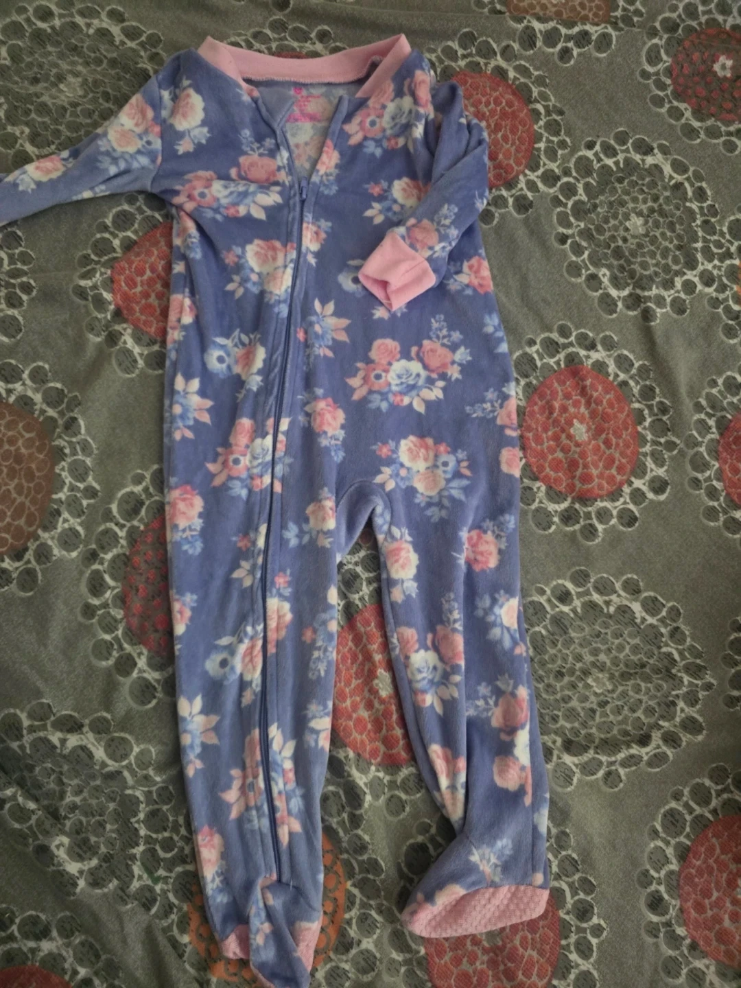 🏈 Betsey Johnson Floral Baby Footie Pajamas