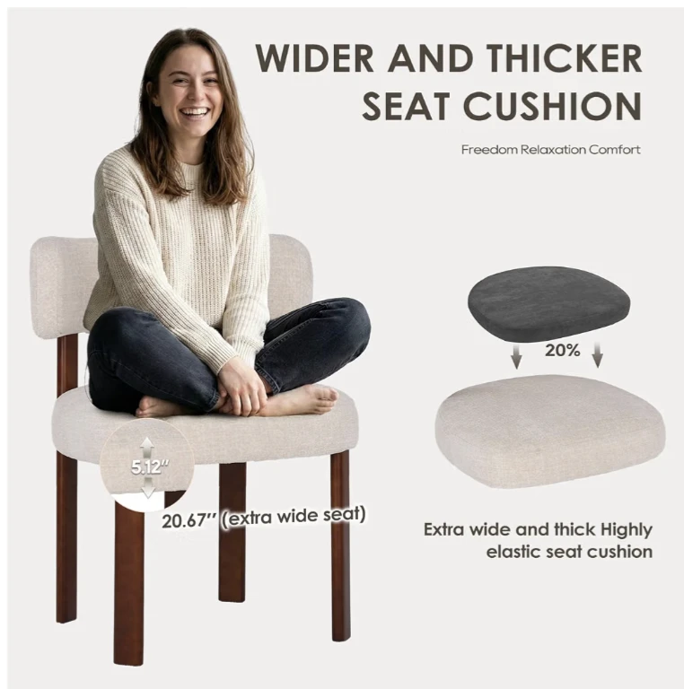 Upholstered Dining Chair with Thick Seat - photo 2