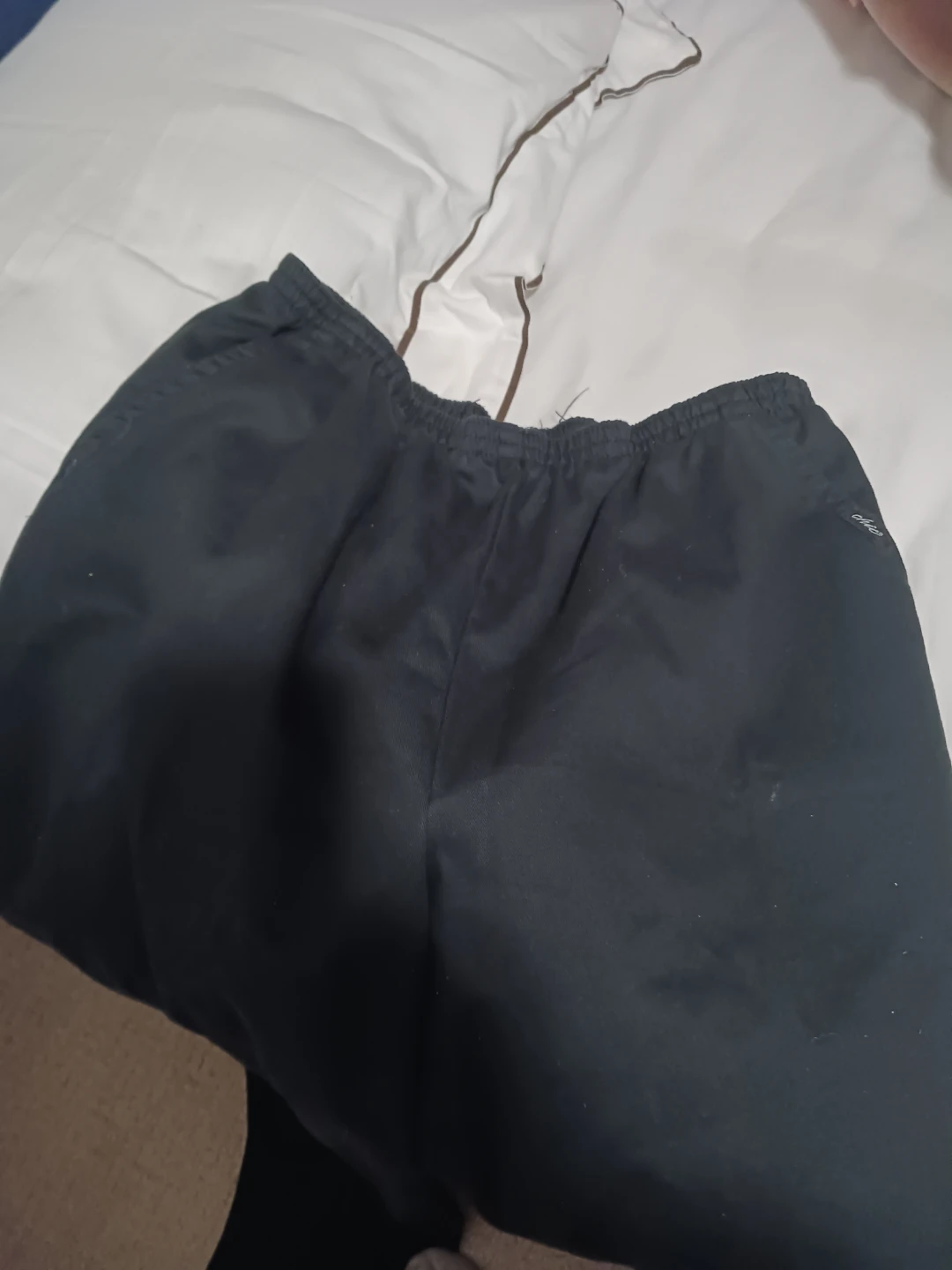 Cotton black twill pants