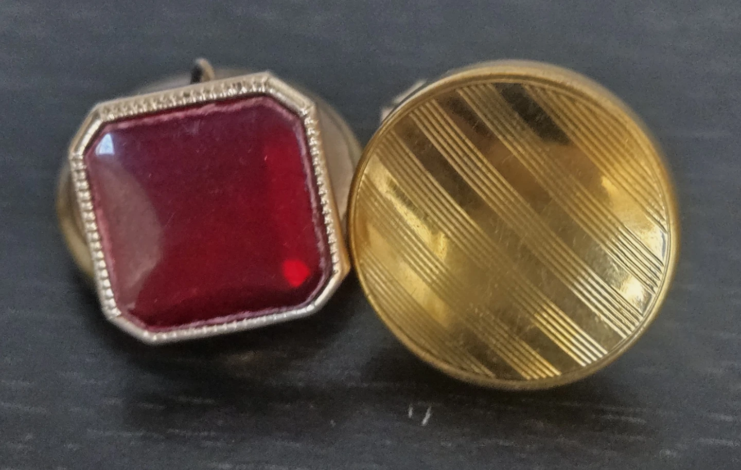 Rare Vintage 1930's Double SidedArt Deco Chain Cufflinks