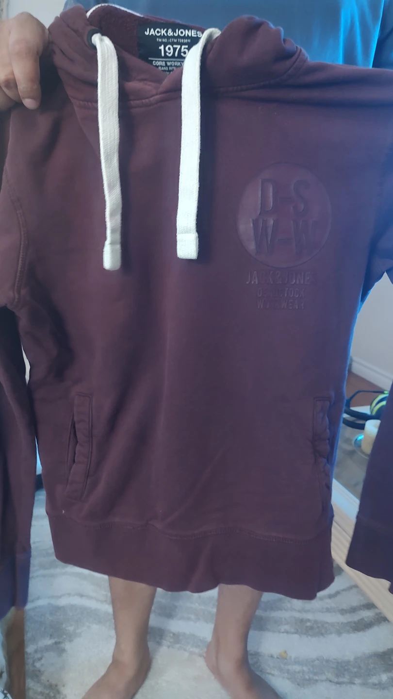 Jack & Jones Burgundy Hoodie