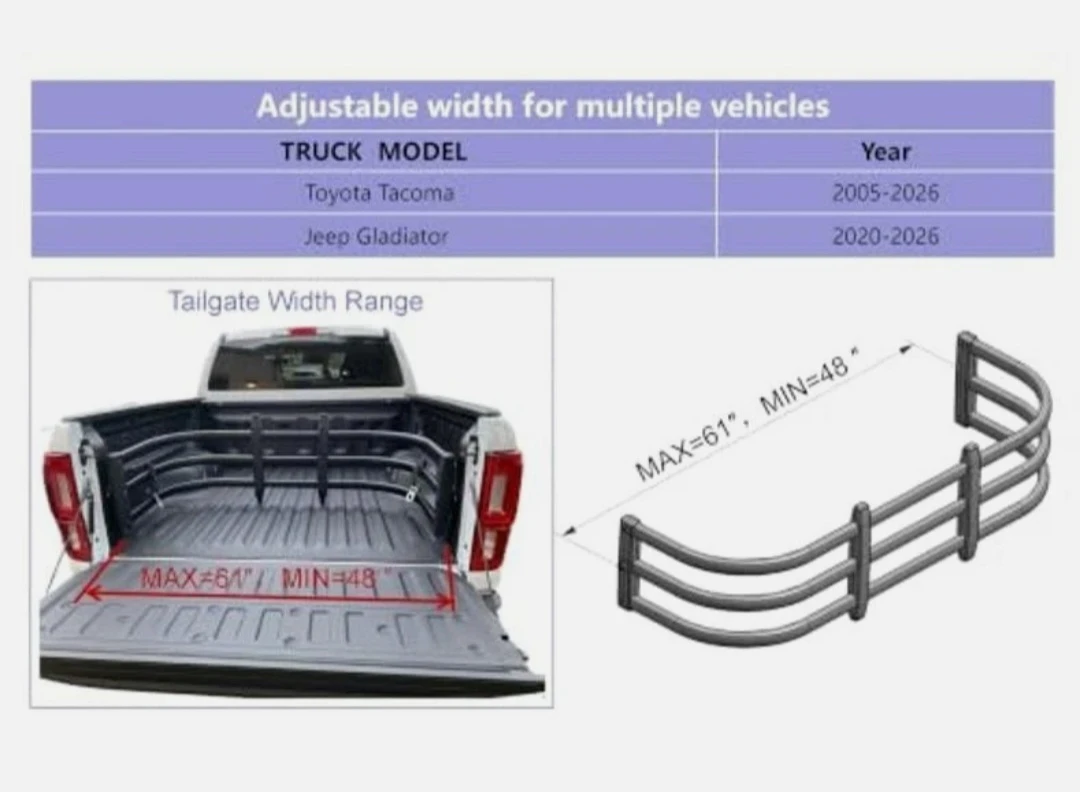 Truck Bed Extender 05-2026 Toyota Tacoma 20-2026 Jeep Gladiator - photo 5