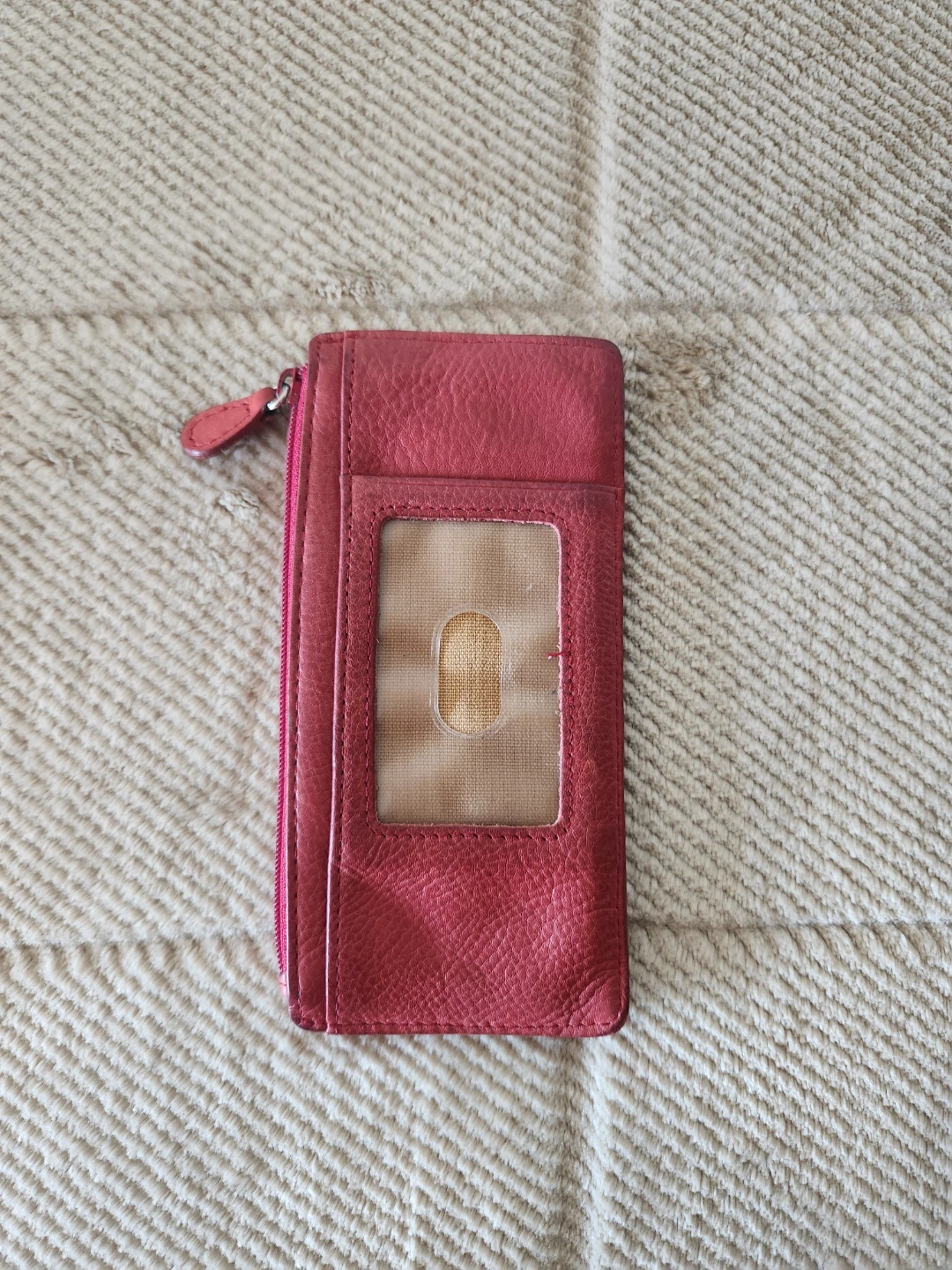 Carhartt red leather card case wallet - photo 2