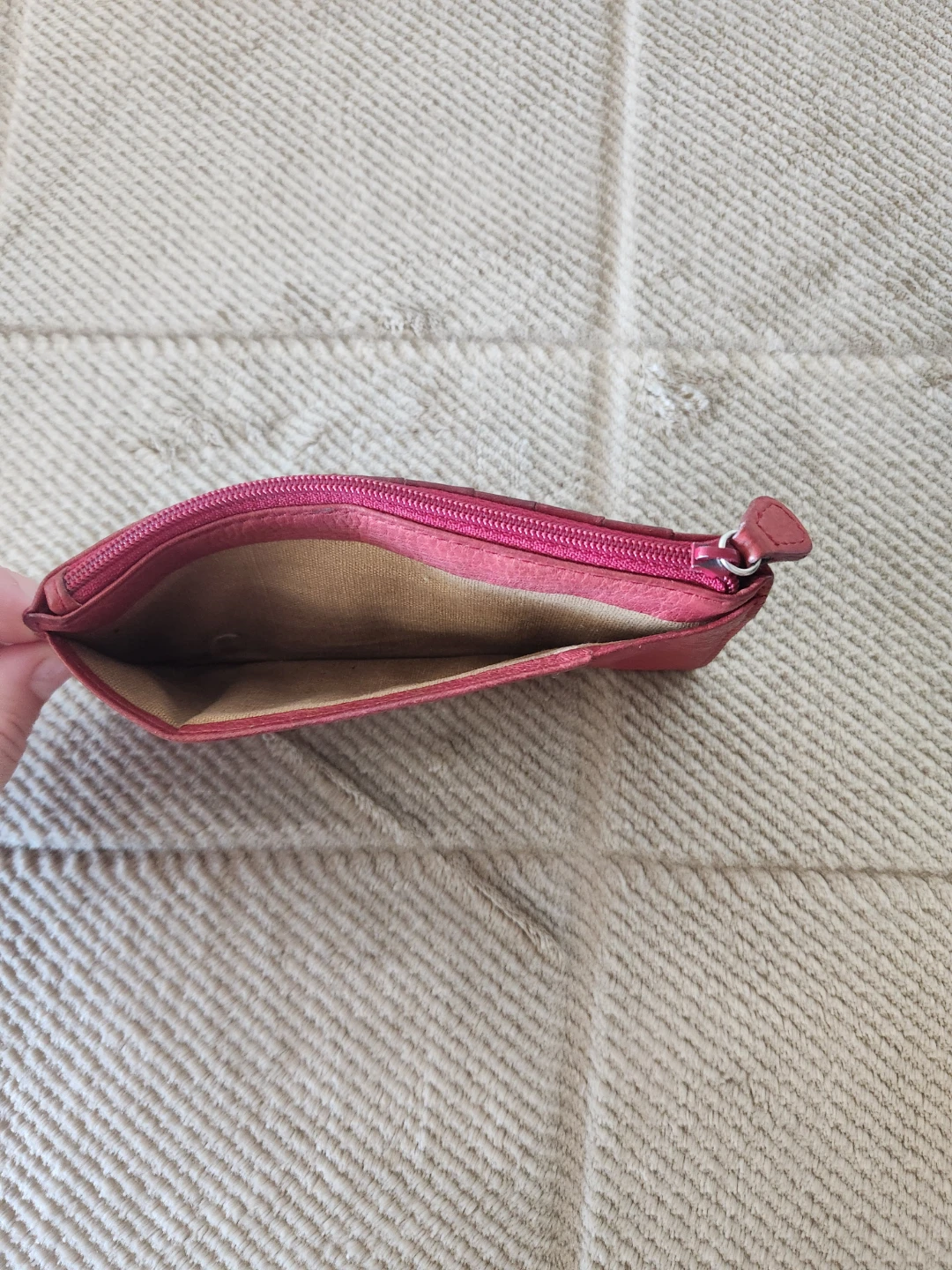 Carhartt red leather card case wallet - photo 3