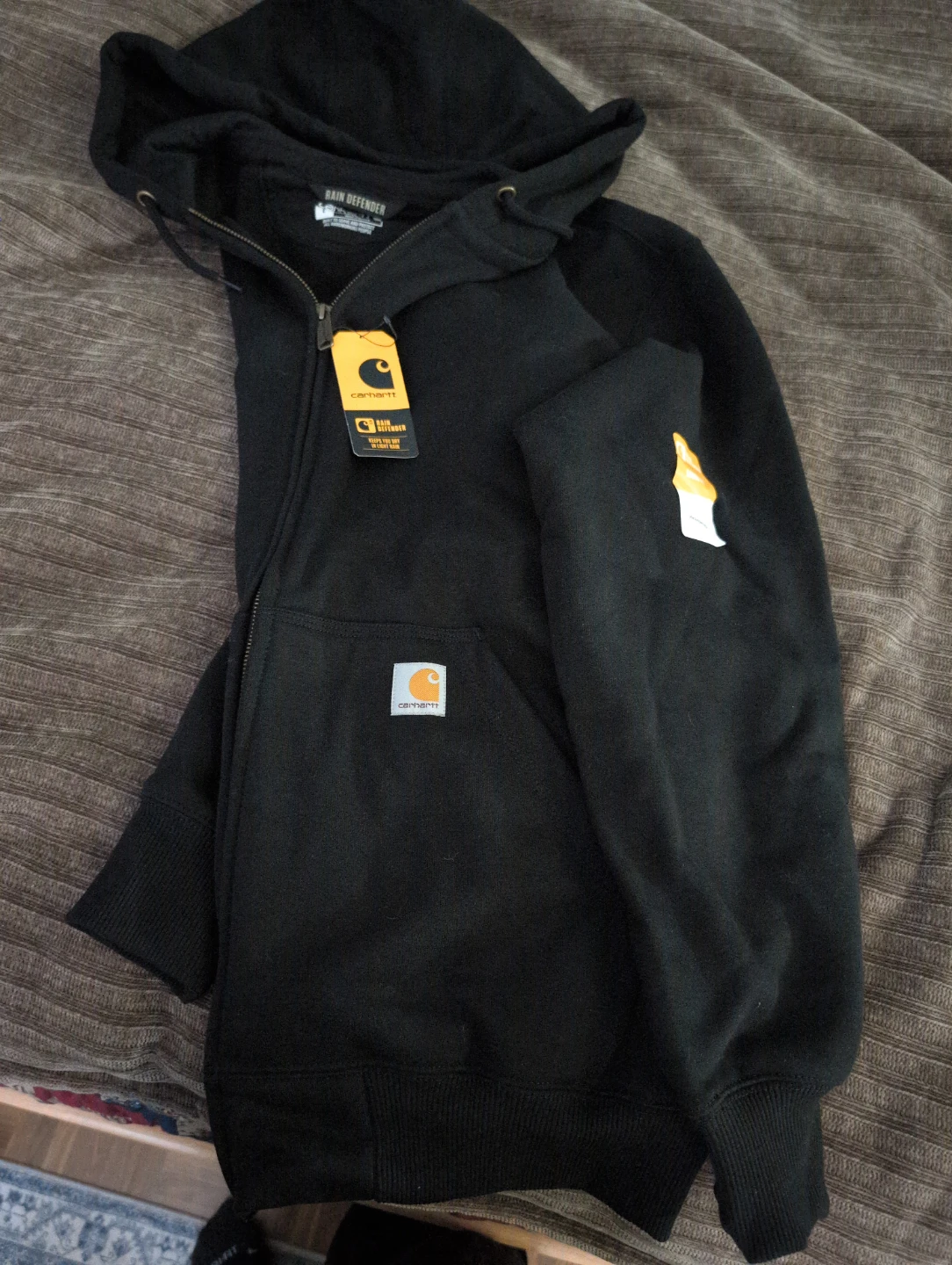 Carhartt Rain Defender Loose Fit Hoodie, Black, Size L - photo 2