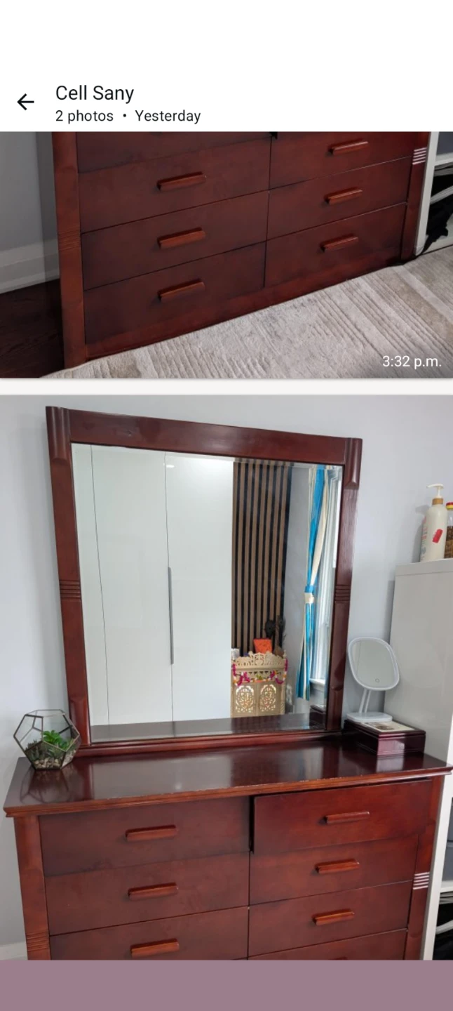 Solid wood very beautiful Dresser with Attached Mirror
