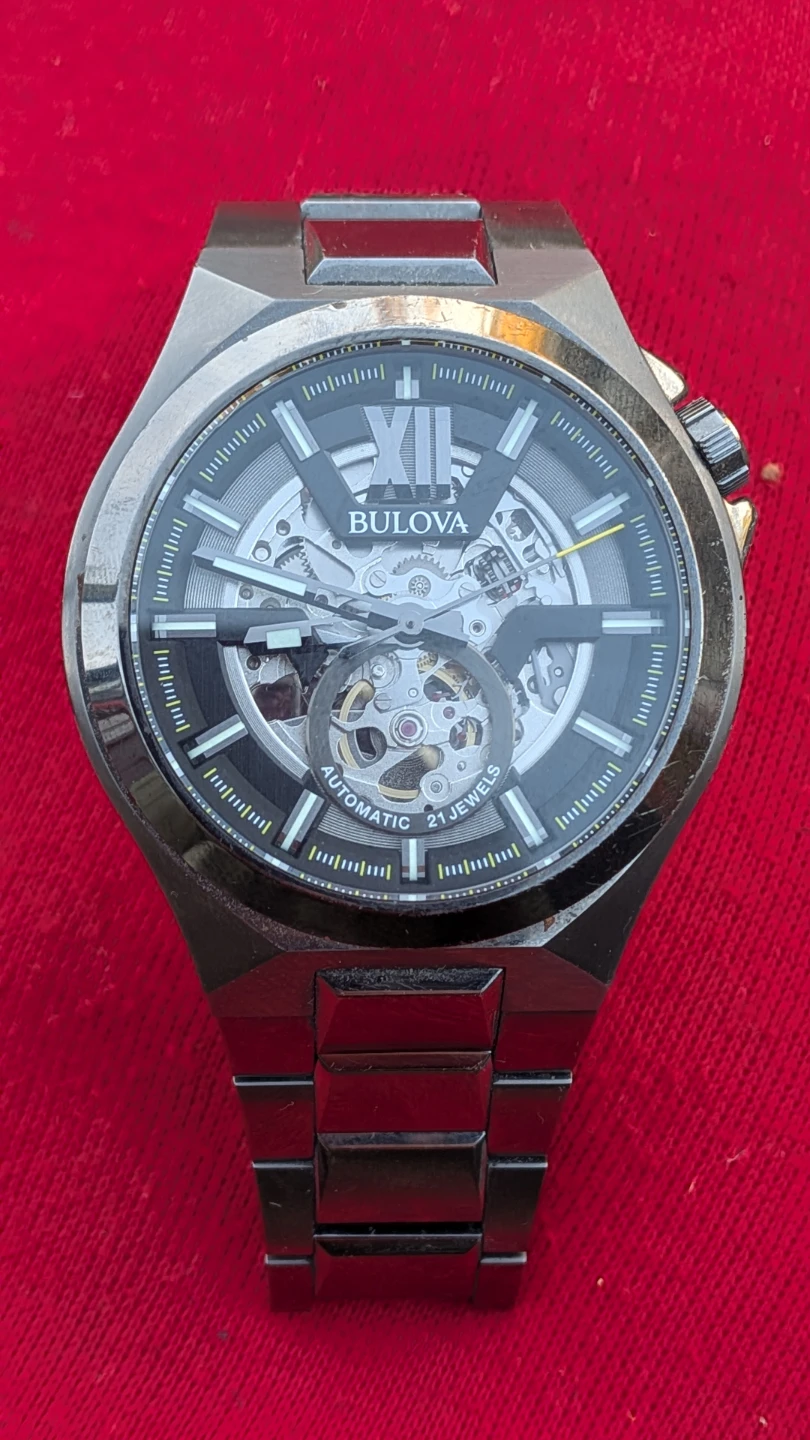 Bulova Automatic 98A179 Skeleton Watch