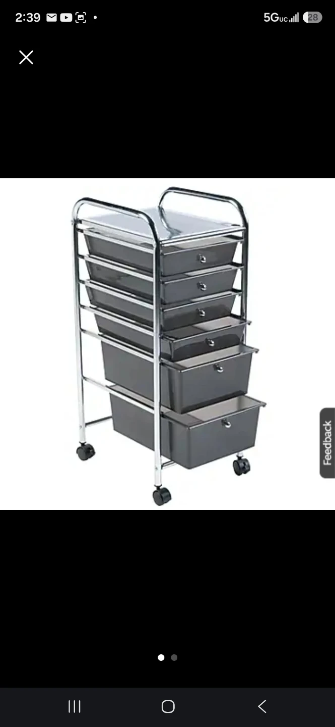 6-Drawer Rolling Storage Cart