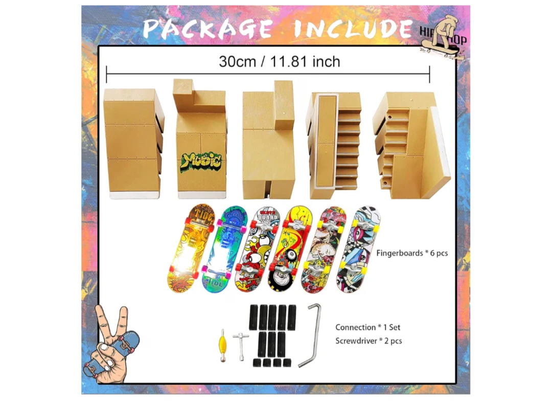 🏈Brand New  Fingerboard Skate Park Set - photo 2