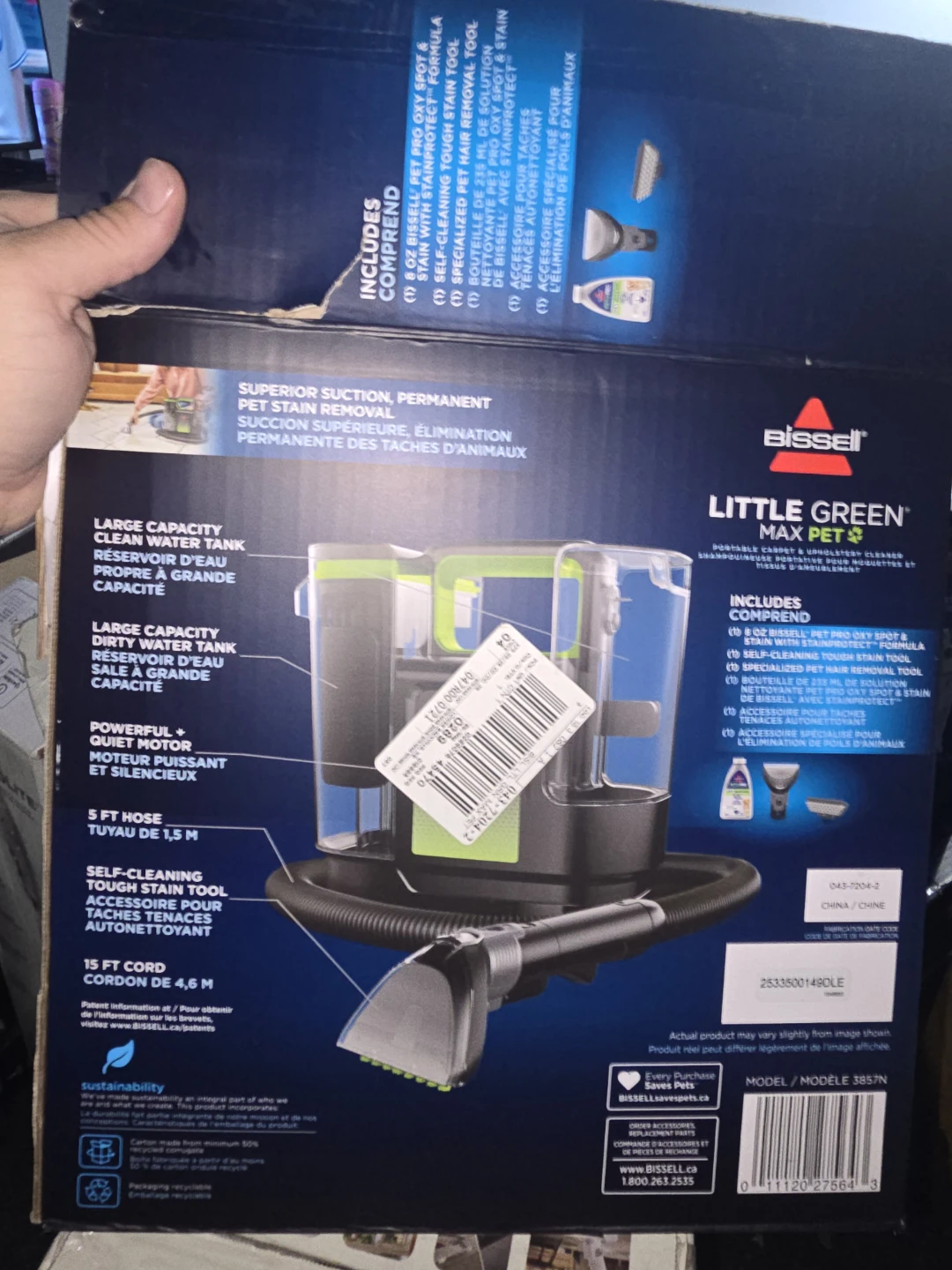 Bissell Little Green  Portable Carpet & Upholstery Cleaner 3857N - photo 2