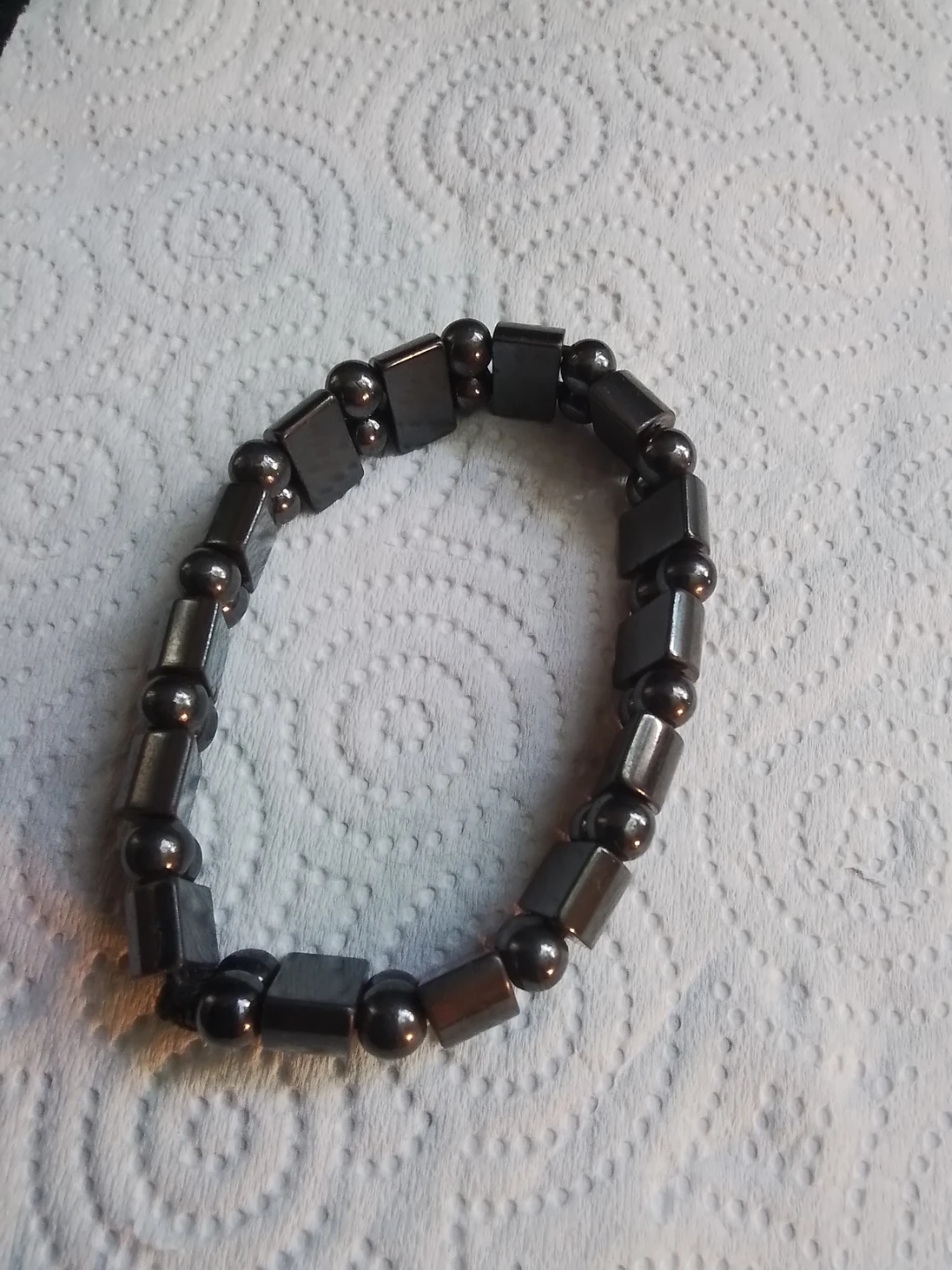 Magnetic hematite beaded bracelet - photo 5