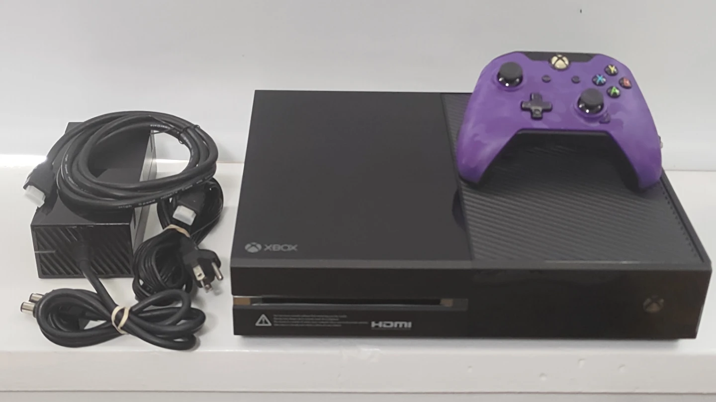 Xbox One Console with Purple Camo Controller