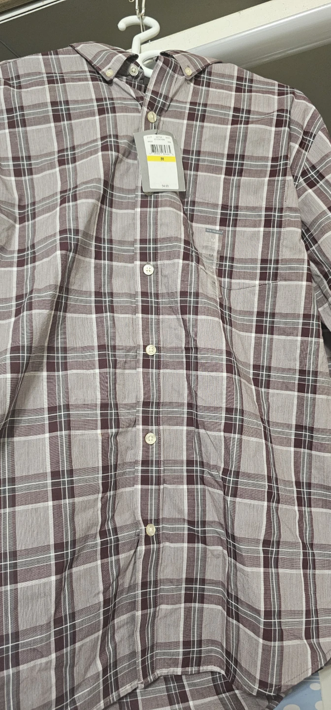Van Heusen Men's Plaid Shirt - Size M