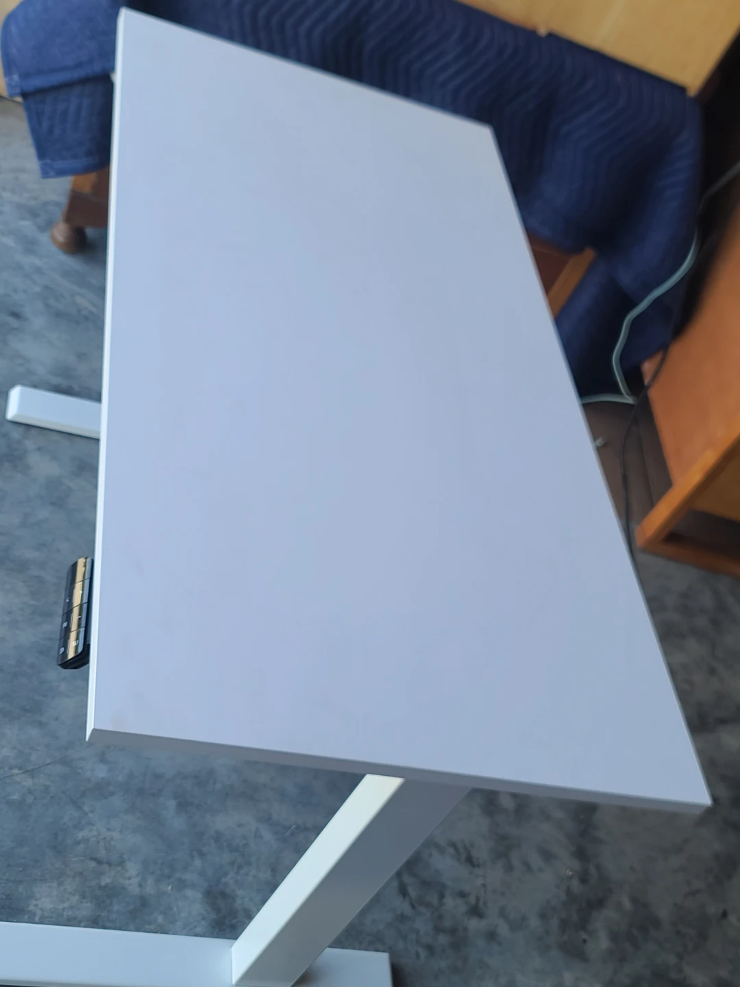 White Electric Height-Adjustable Standing Desk - photo 5