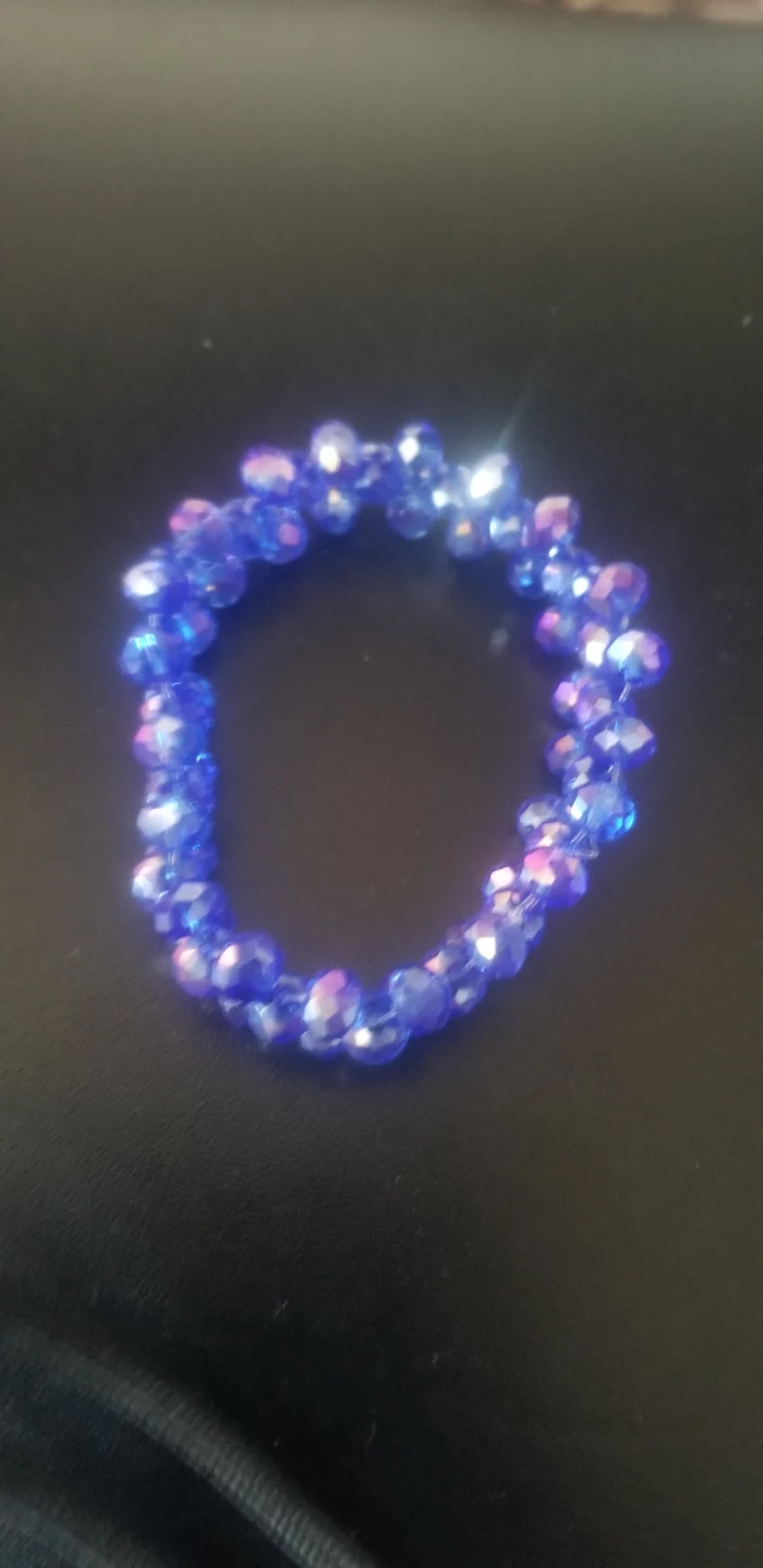 Blue Crystal Beaded Bracelet