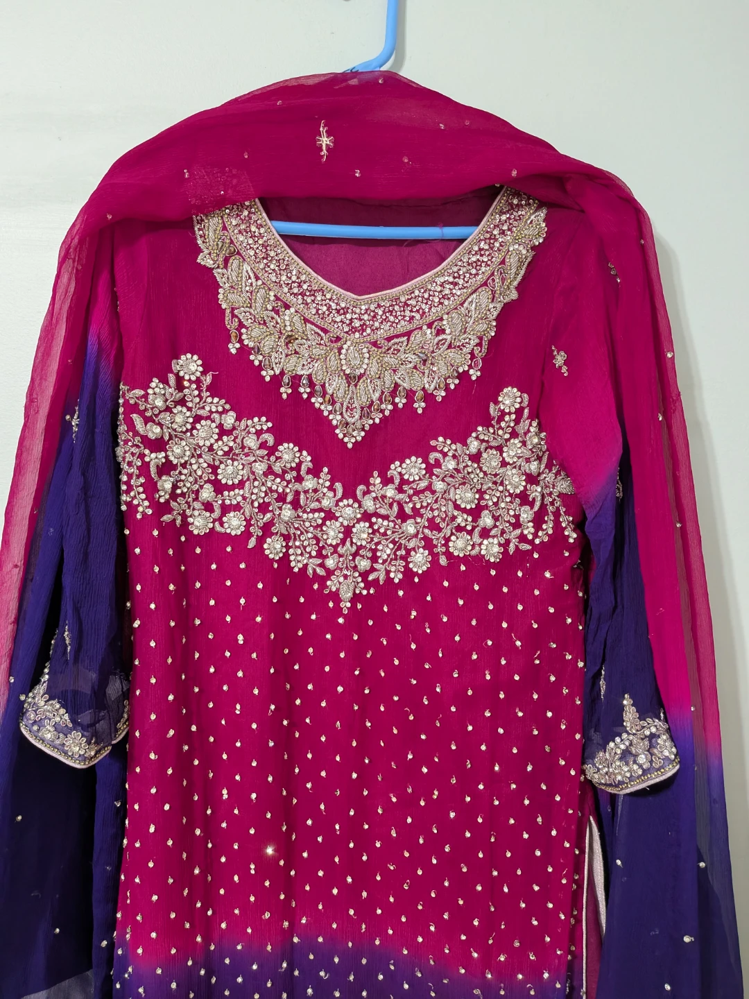 wedding wear 3 pc  chest 20 with chooridar pajama just $50 - photo 3
