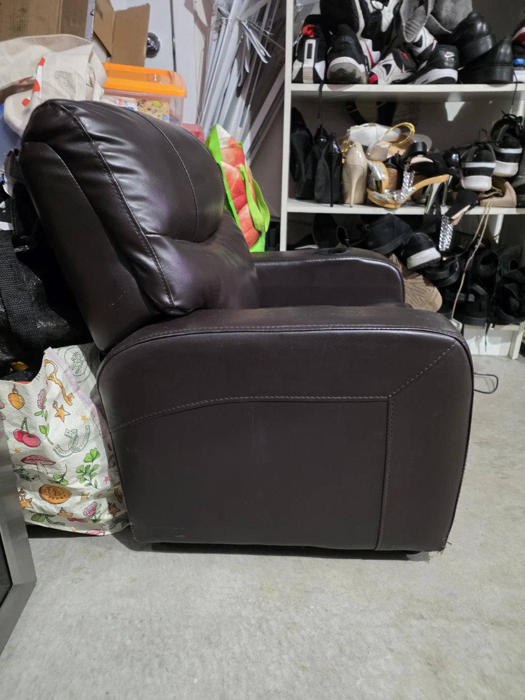 Brown Faux Leather Recliner Chair kids size - photo 2