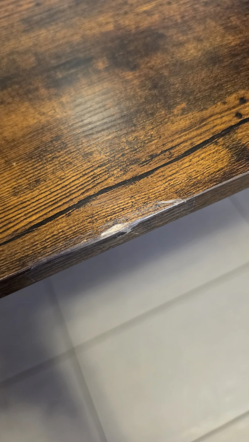 Wood & Metal Dining Table Set with 2 Benches - photo 3