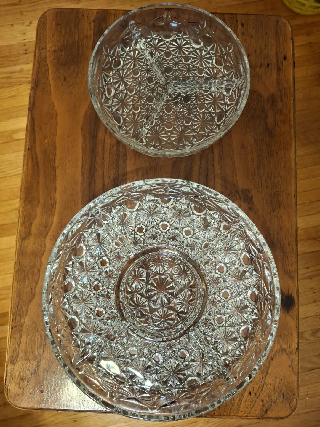 Vintage Pressed Glass Serving Dishes - photo 2